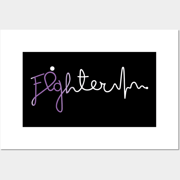 Fighter- Epilepsy Gifts Epilepsy Awareness Wall Art by AwarenessClub